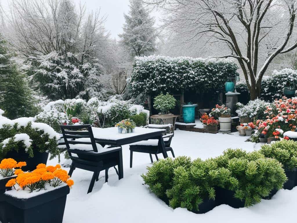 winter patio gardening, cold-weather plants