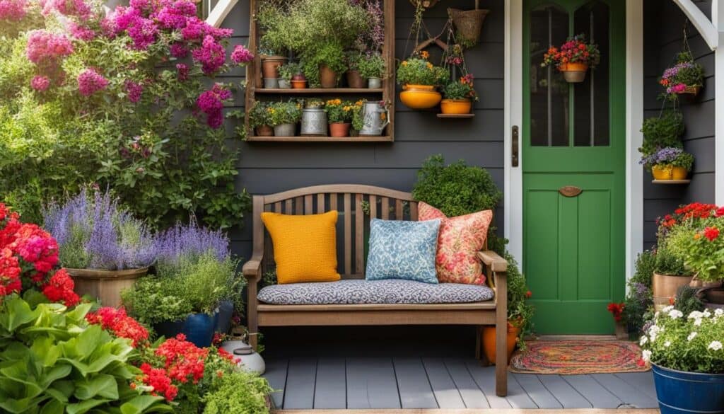 small porch garden