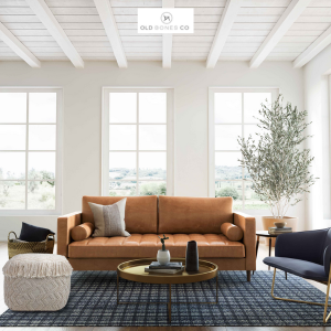 Featuring a timeless mid-century design, the Cave sofa encourages hours of stylish relaxation. Its sturdy poplar frame and ample cushioning offer supreme comfort and its soft upholstery and button tufting complete the look.
